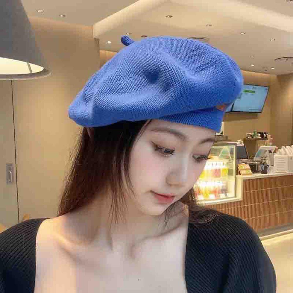 Mũ Beret Dệt Kim In Chữ Phong Cách Punk Vintage Thu Đông Dành Cho Nữ