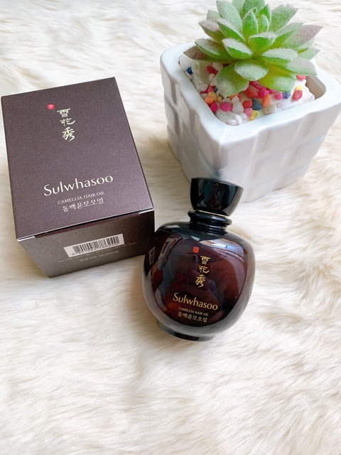 [ TẶNG CÀI ÁO HOA TRÀ SANG TRỌNG] Tinh dầu Dưỡng tóc chiết suất Hoa trà Camellia Hair Oil Sulwhasoo 100ml