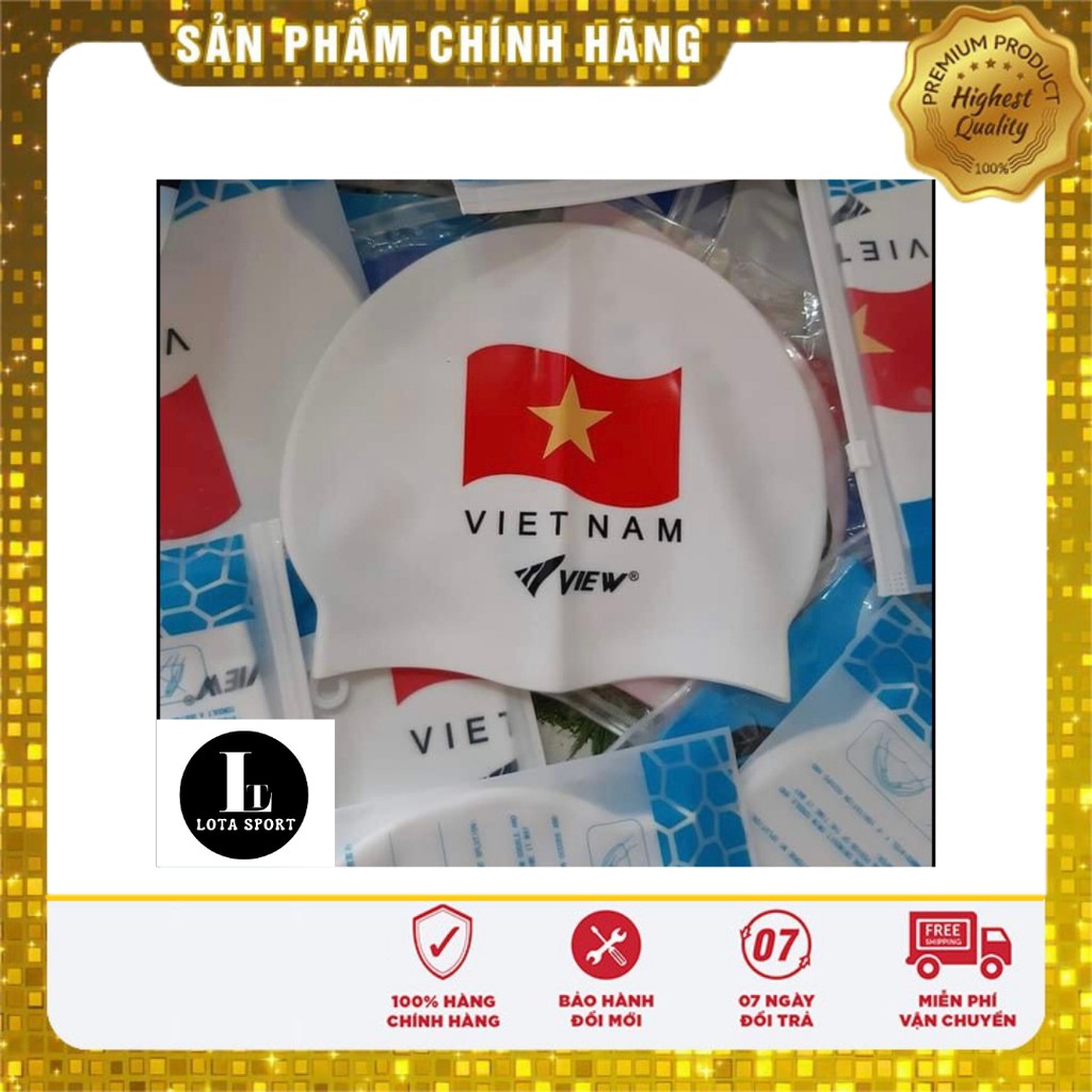 Mũ bơi to đẹp in cờ việt nam siêu bền đẹp