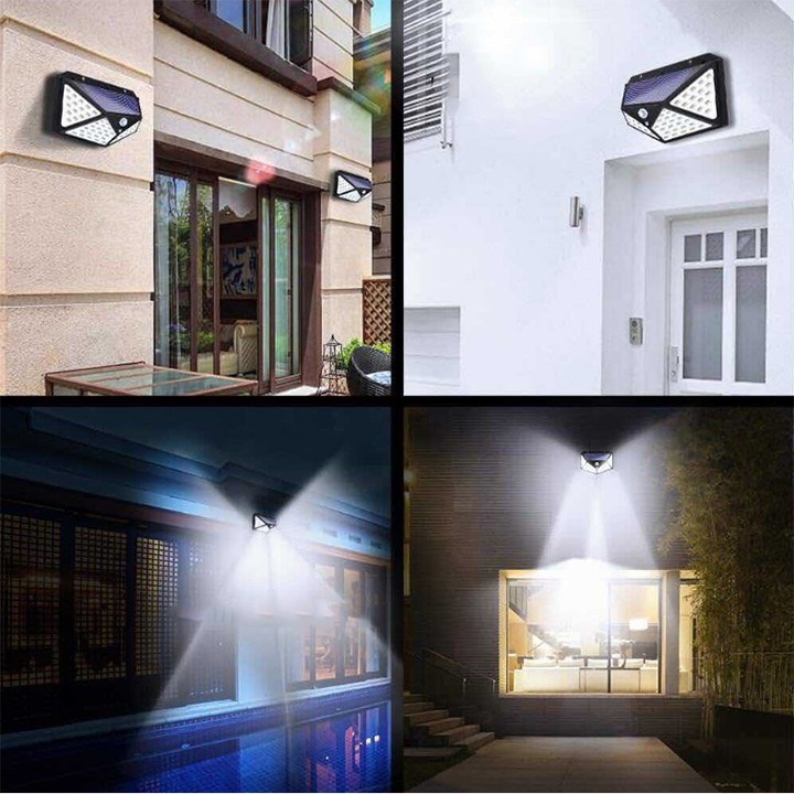 Đèn Năng Lượng Mặt Trời Cảm Biến Tự Động - Đèn LED 100 bóng Siêu Sáng, TIết Kiệm Điện, Chống Nước 100%