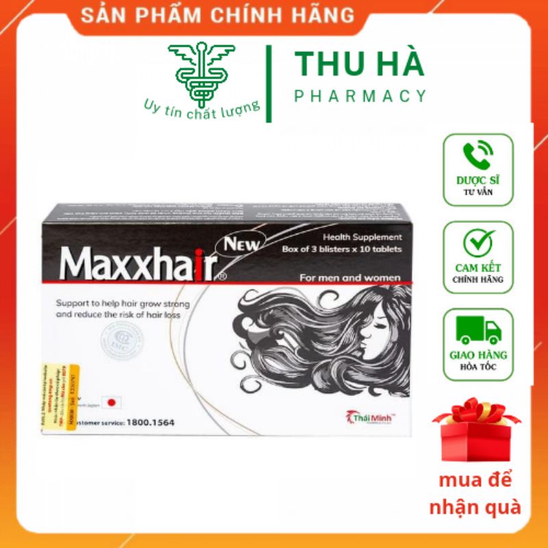 [Chính Hãng] Maxxhair viên uống Maxxhair giúp tóc mọc chắc khỏe và giảm nguy cơ rụng tóc