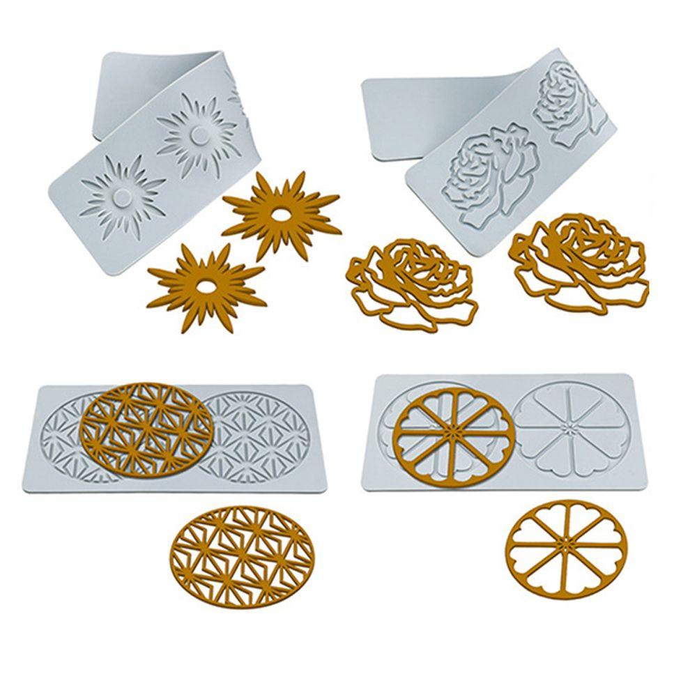 Khuôn Silicone Tạo Hình Trang Trí Bánh Kem Hình Hoa Lá DIY