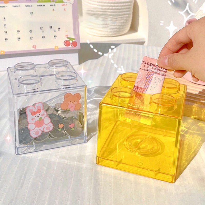 Ống Heo Tiết Kiệm Hình Khối Lắp Ráp