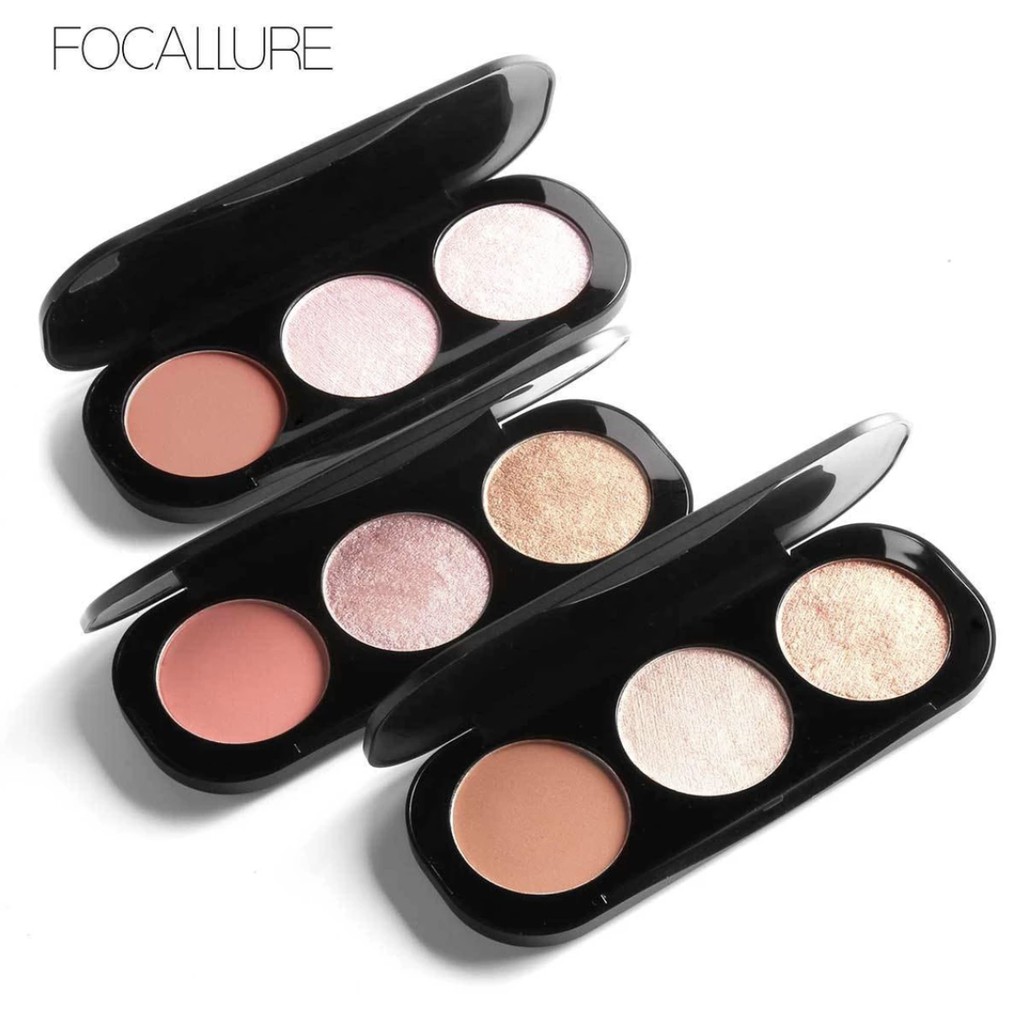 Phấn Má Hồng + Bắt Sáng Focallure Triple Colors Effect Blush & Highlighter Palette FA-26 | BigBuy360 - bigbuy360.vn