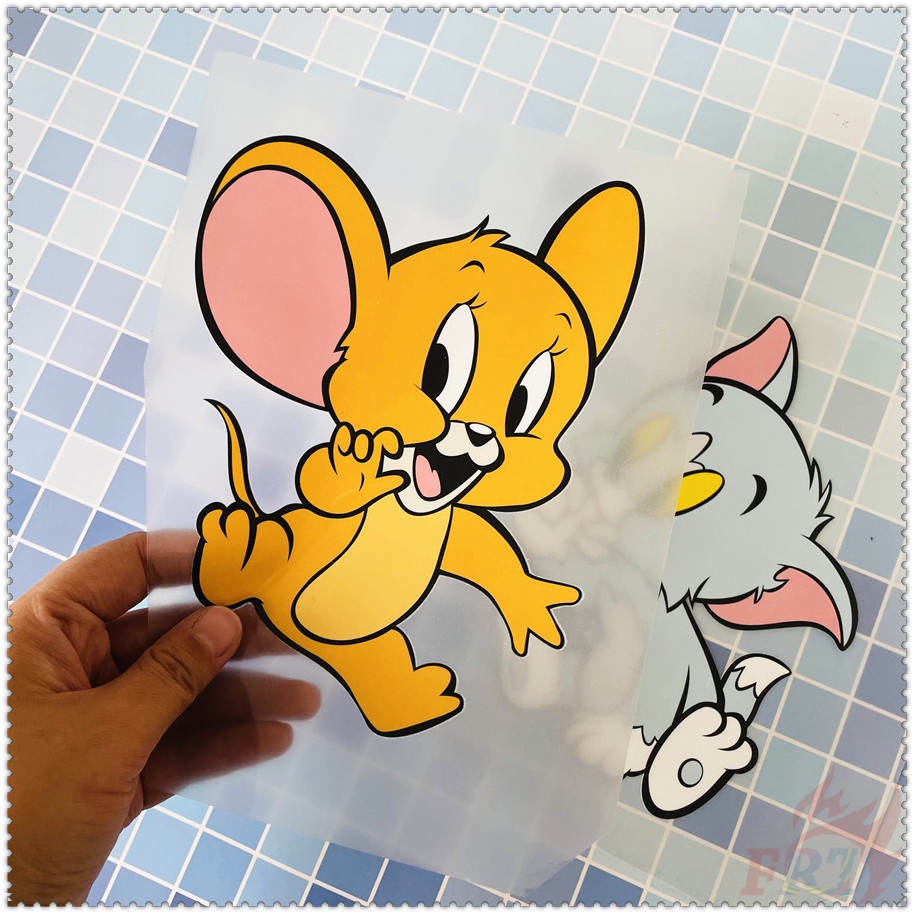 Miếng dán vá ủi chuyển nhiệt họa tiết Tom và Jerry diy