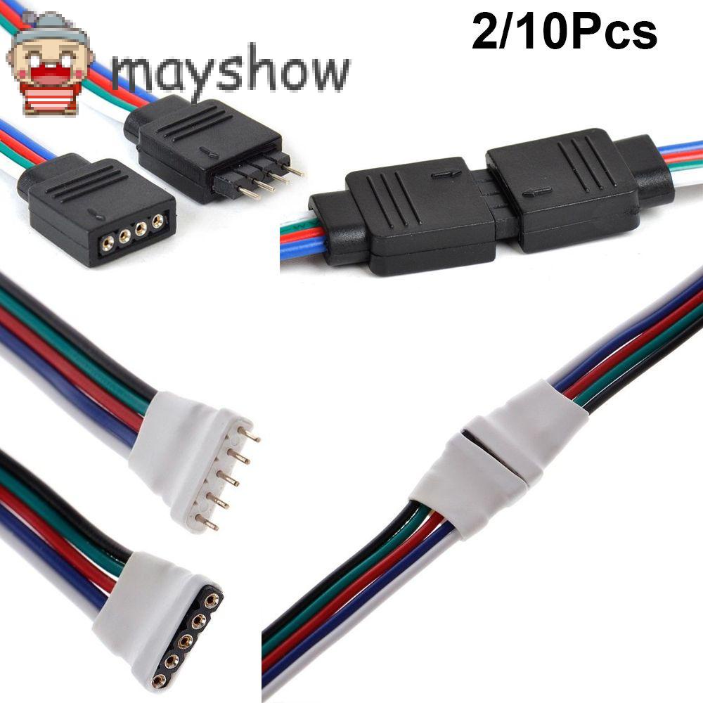 Set 2 / 10 Đầu Nối Dây Cáp Đèn Led Rgbw Đầu Cắm Cái Cho 3528 5050 Wire 4 Pin 5 Pin
