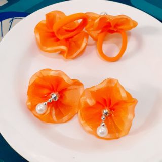 Sét 2 Cột tóc đính vải 1 hạt cho bé (được chọn màu)