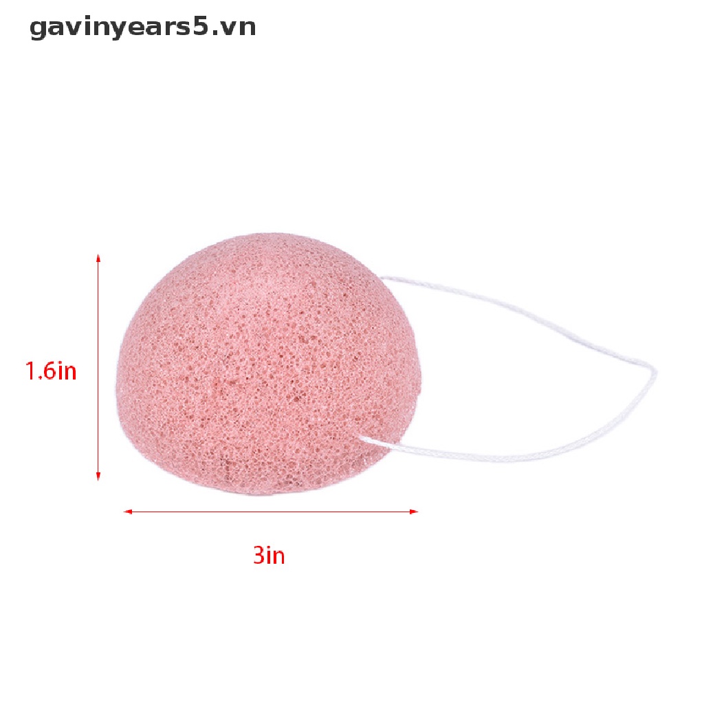 [Hàng mới về] Bông xốp trang điểm rửa mặt làm từ chất liệu Konjac tự nhiên