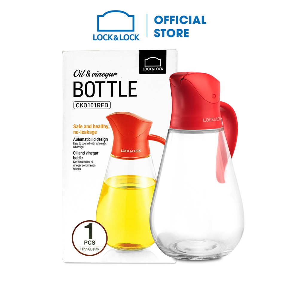 Bình đựng dầu với nắp mở tự động L&L 550 ml - Màu đỏ [CKO101RED] | BigBuy360 - bigbuy360.vn