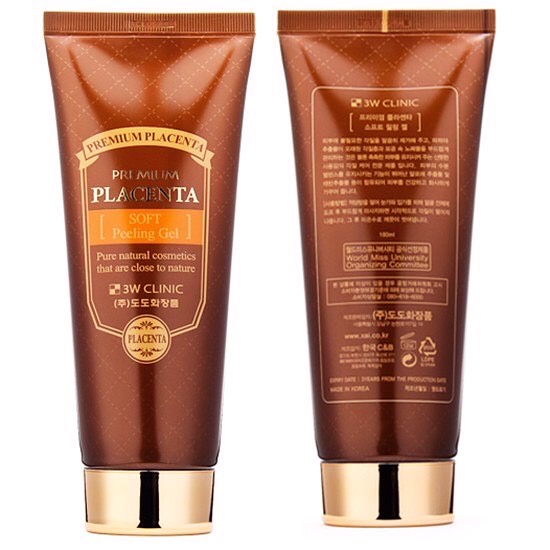 Gel Tẩy Tế Bào Chết Nhau Thai Cừu 3W Clinic Premium Placenta Soft Peeling Gel 180ml