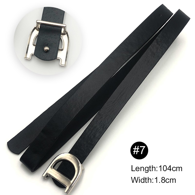 Thắt Lưng Da PU Màu Đen Thời Trang Hàn Quốc Cho Nữ
