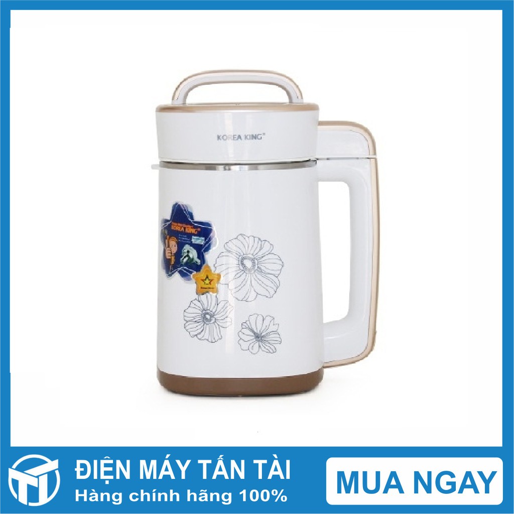 MÁY LÀM SỮA ĐẬU NÀNH KOREAKING KSM-1302GS , Công suất:	800 W , Dung tích:	1.3 L ,Khối lượng thùng (kg):	3 kg