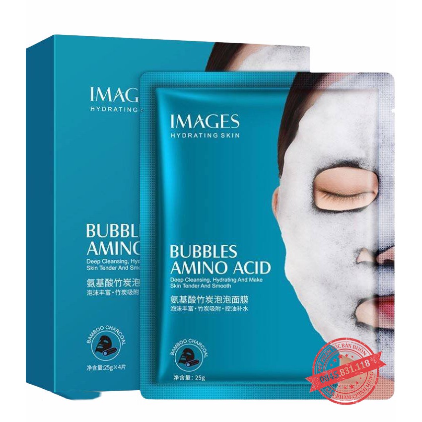 Mặt Nạ Sủi Bọt Thải Độc Images Hydrating Skin Bubbles Amino Acid Dưỡng Ẩm, Kiểm Soát Dầu, Sạch Sâu, Mụn Đầu Đen CS42