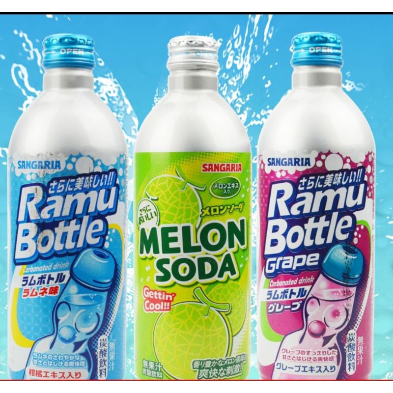 NƯỚC SODA RAMU BOTTLE NHẬT CHAI 500ML