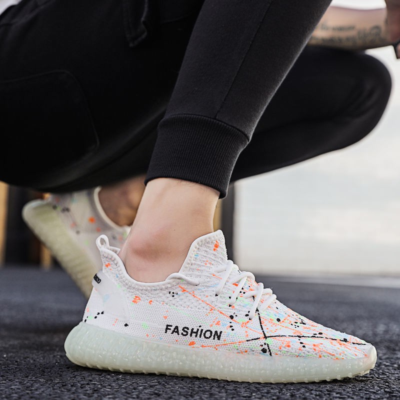 Giày Thể Thao Yeezy Màu Dạ Quang Cá Tính Cho Nam