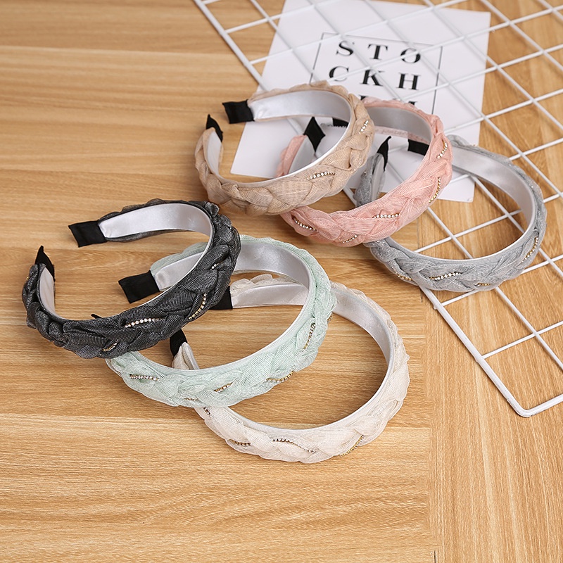 Băng Đô Cài Tóc Thắt Tết Bím Cao Cấp, Bờm Tóc Turban Vải Lụa Voan Phong Cách Hàn Quốc Cho Nữ Đẹp