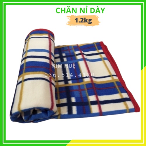 Chăn nỉ kẻ 1.8x2m đắp 4 mùa xuân hạ thu đông ( loại dày dặn)