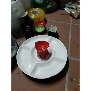 Khay lẩu kem +  bếp nến socola
