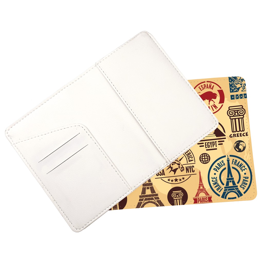 Bao Da Passport Cover WANDERLUST - Ví Đựng Hộ Chiếu Du Lịch Thiết Kế Tiện Dụng Sắc Nét - LT047