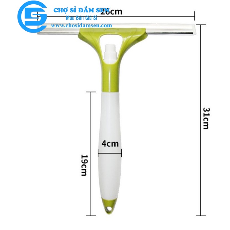 Dụng cụ Lau Kính có bình xịt, GẠT NƯỚC THÔNG MINH, Cây gạt nước kèm bình xịt. Giao màu ngẫu nhiên G304-LKbinhxit