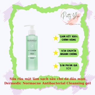 [CHÍNH HÃNG] Gel làm sạch sâu cho da dầu mụn DERMEDIC Normacne Antibacterial Cleansing Gel 200ml