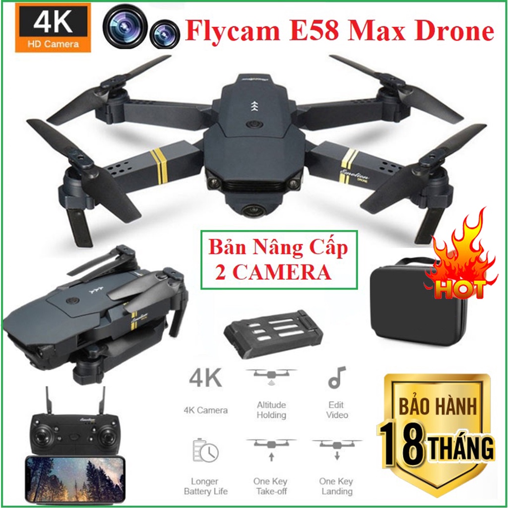 Play cam điều khiển từ xa có camera mini 4k, flycam P5 Pro giá rẻ, drone 2 camera, flaycam cho bé tập chơi