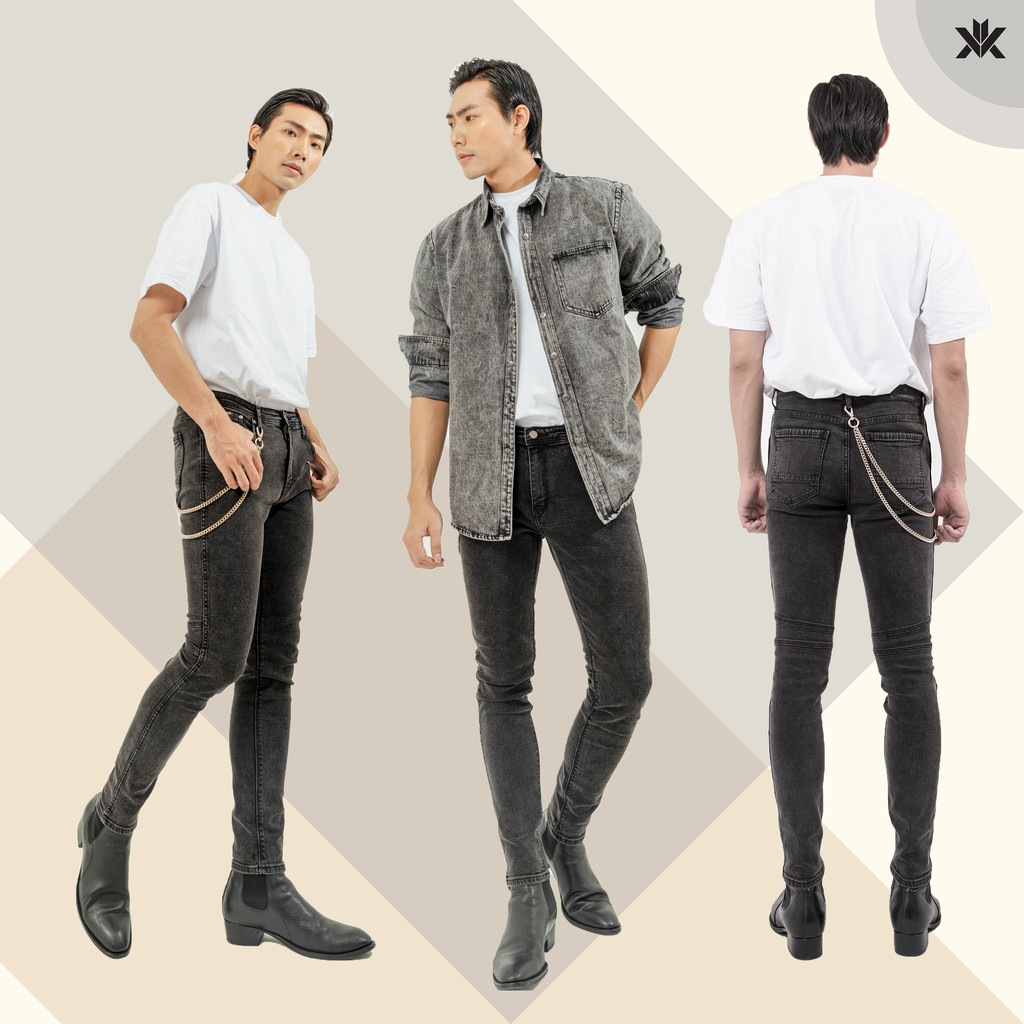 QUẦN SKINNY JEANS MÀU DARK GRAY