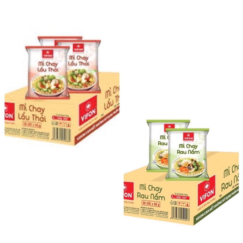 Mì Chay Lẩu Thái Vifon / Rau Nấm Vìon - Thùng 30 gói. | BigBuy360 - bigbuy360.vn