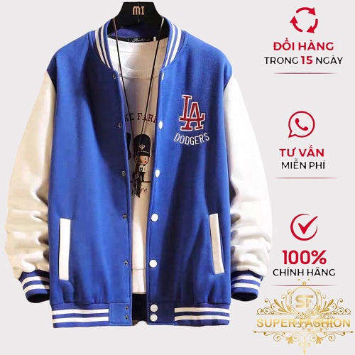 Áo Khoác Bomber Super Fashion Nam Nữ Nỉ Dày Đẹp Thiêu Chữ LA Hot Trend