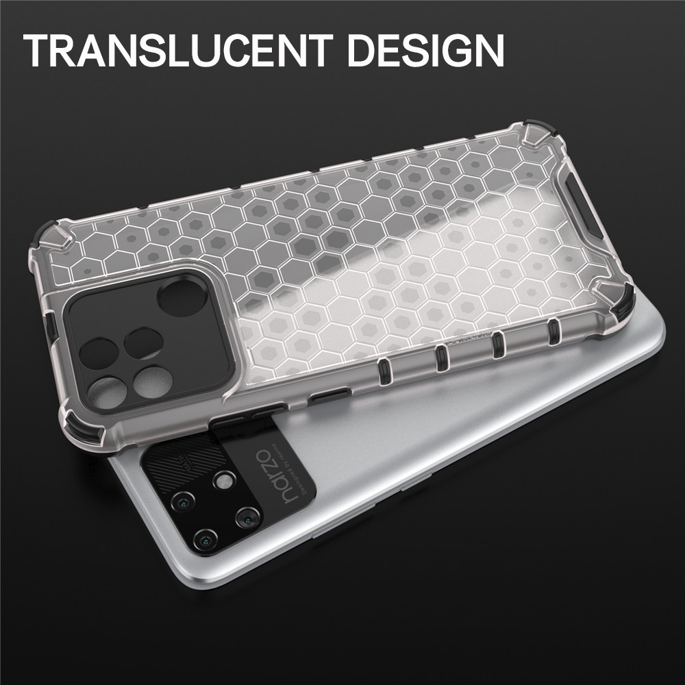Ốp Điện Thoại Nhựa Cứng Trong Suốt Chống Sốc Họa Tiết Tổ Ong Cho Realme Narzo 50 50A 50i 30 20 Pro Prime