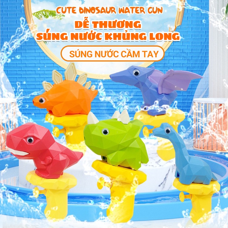 Súng Nước Đồ Chơi Hình Khủng Long Dành Cho Trẻ Em Chơi Khi Tắm