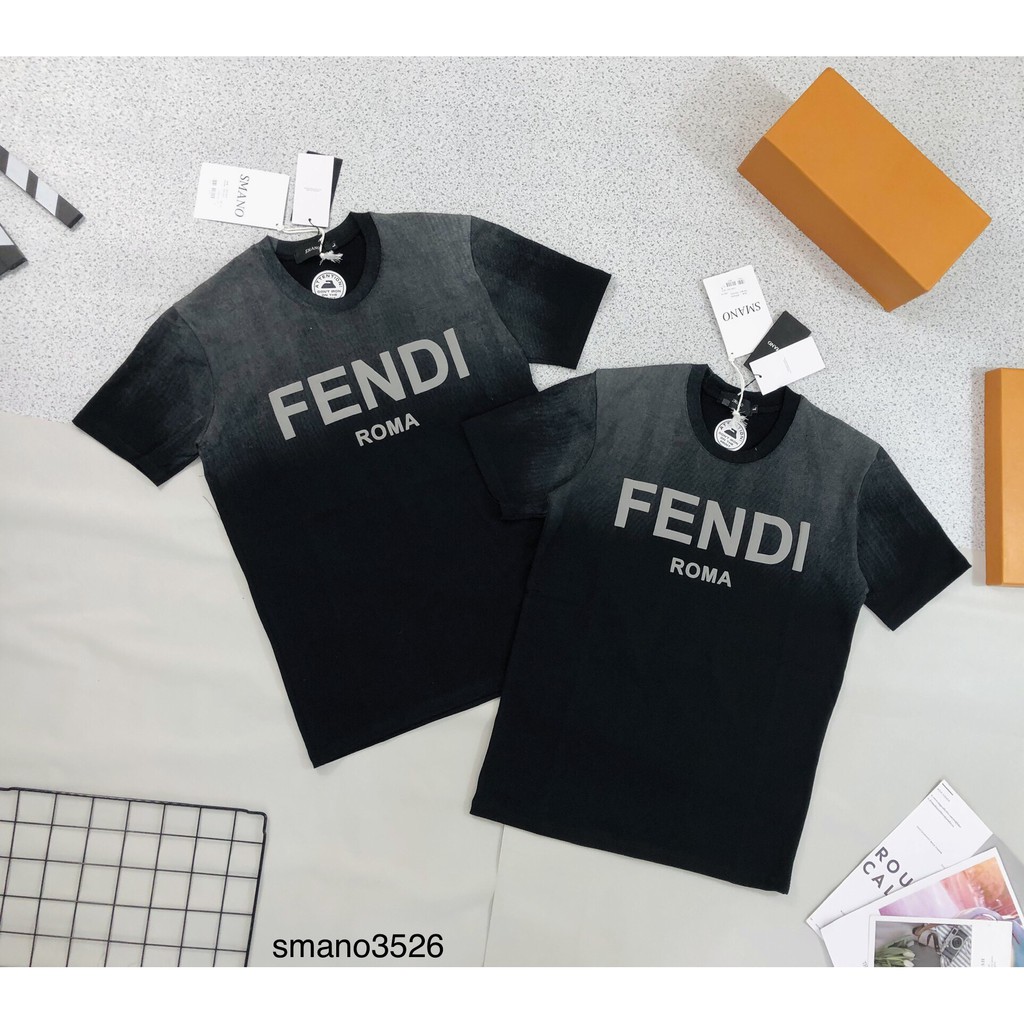 Áo loang grey Fendi nam nữ cotton