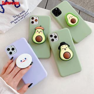 3D Cartoon Fruit Avocado Holder Case A31 A91 Find X2 Reno 3 Pro 2Z 2f 2 Z A9 A5 2020 F15 A8 Soft TPU Cover