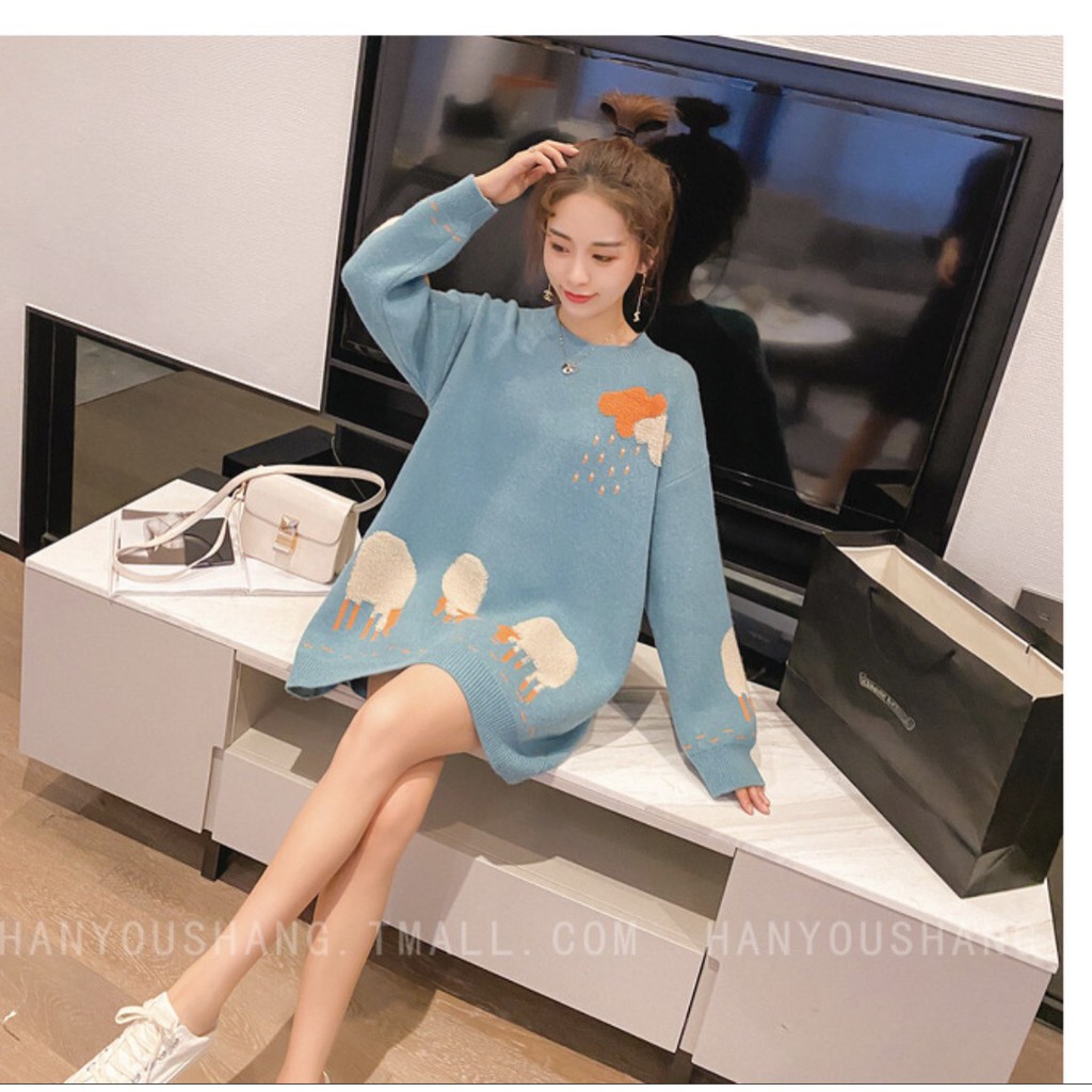 Áo len nữ form rộng, áo len nữ hàn quốc siêu dễ thương chất lên mềm mịn phong cách trẻ trung năng động Tây Thi Shop | BigBuy360 - bigbuy360.vn