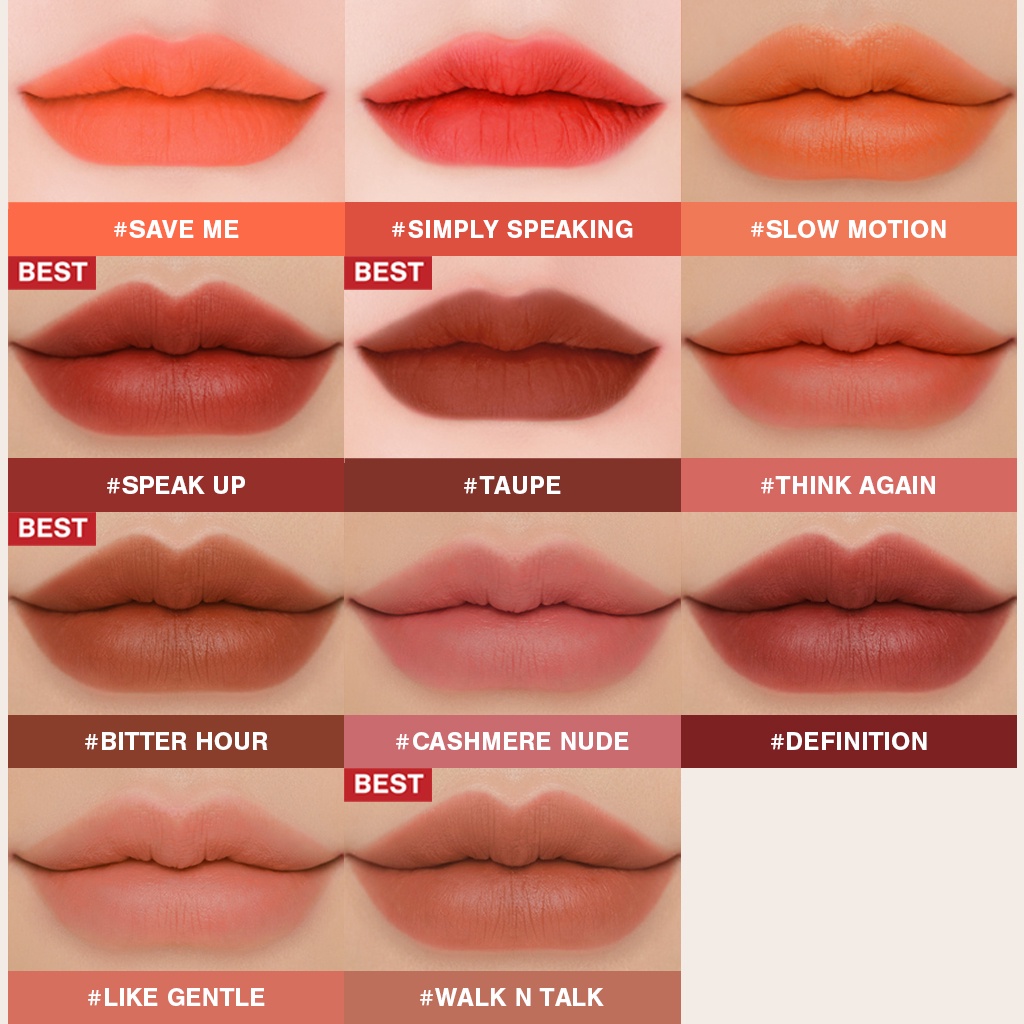 Son Kem Lì 3CE Mịn Màng Như Nhung 3CE Velvet Lip Tint 4g | Official Store Lip Make up Cosmetic