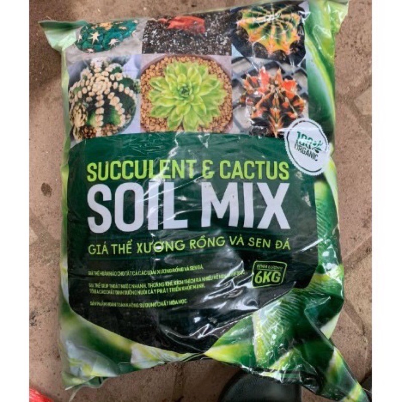 1 kg giá thể trồng sen đá, xương rồng Soil mix