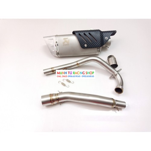 pô xe exciter 150 akrapovic R1 full cổ 2 khúc