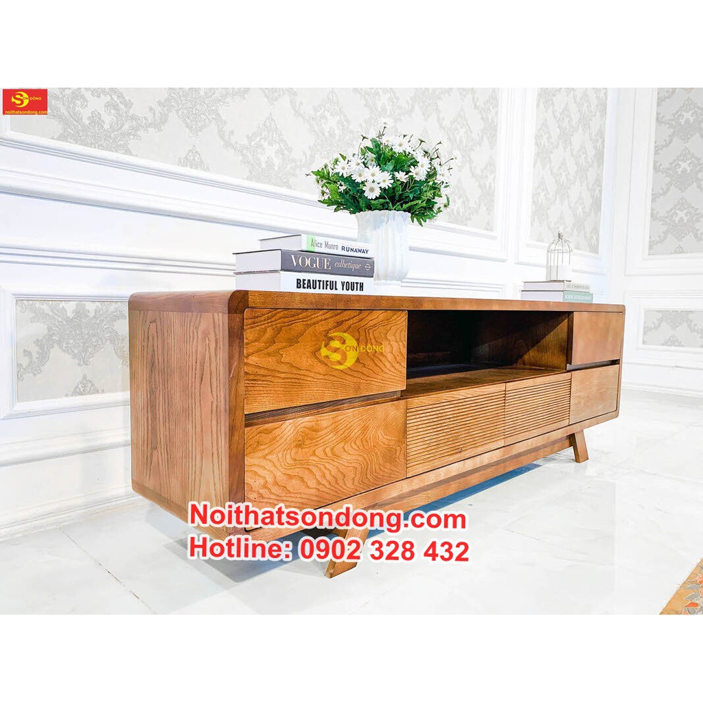 Tủ tivi hiện đại sang trọng gỗ sồi – TTV9022