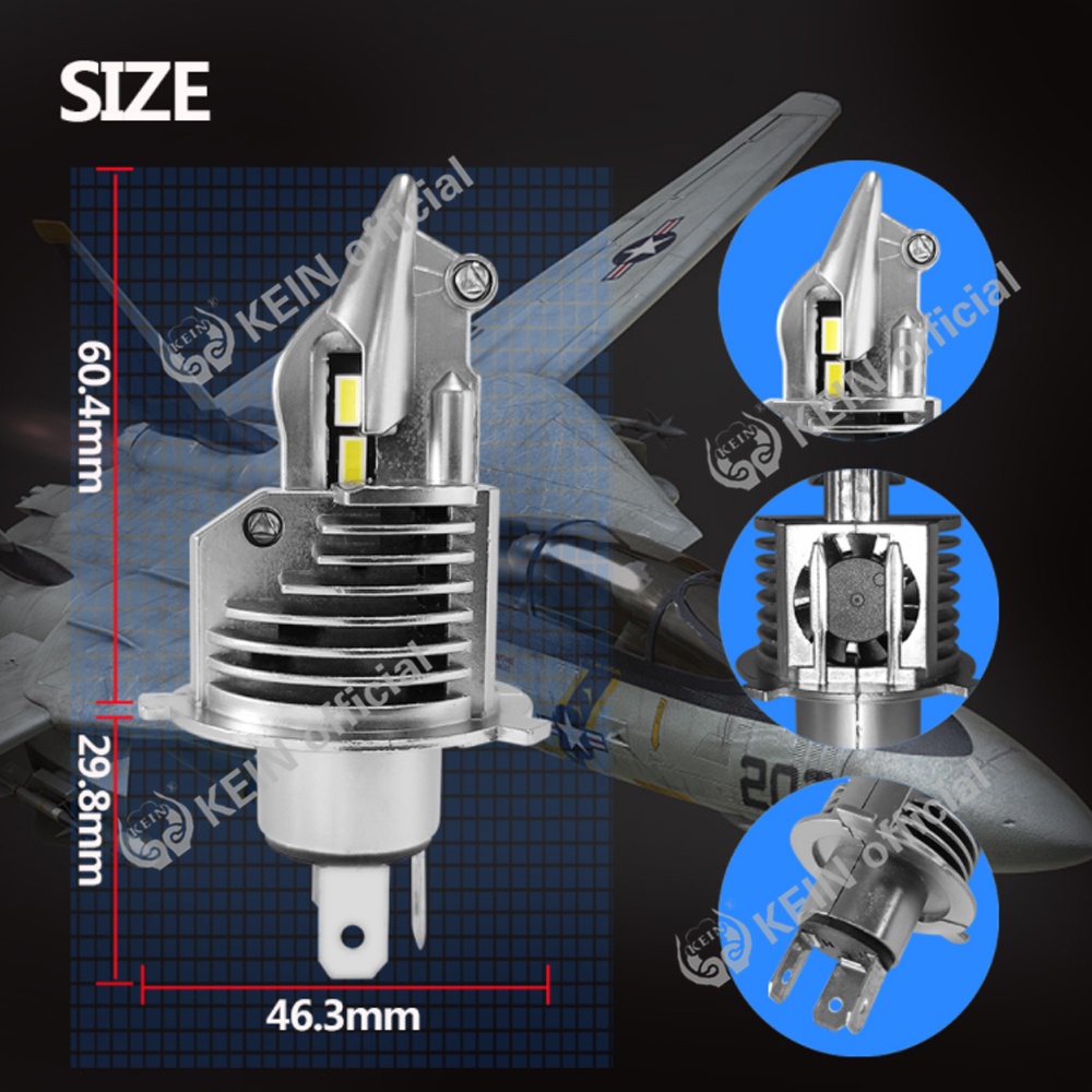 Bóng đèn pha H4 Led H4 16000lm 6500k 100w 12v cho xe hơi
