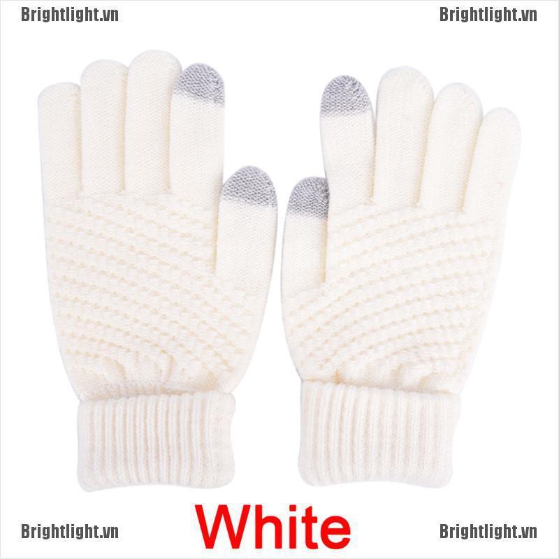 Găng Tay Len Giữ Ấm Có Thể Chạm Màn Hình Cảm Ứng Dành Cho Cả Nam Và Nữ