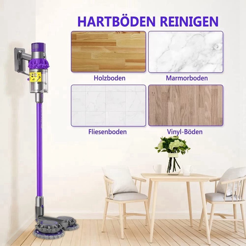 Đầu Lau Nhà Cho Máy Hút Bụi Dyson V12 Slim, V10 Slim + Thùng Nước + 6 Khăn Lau