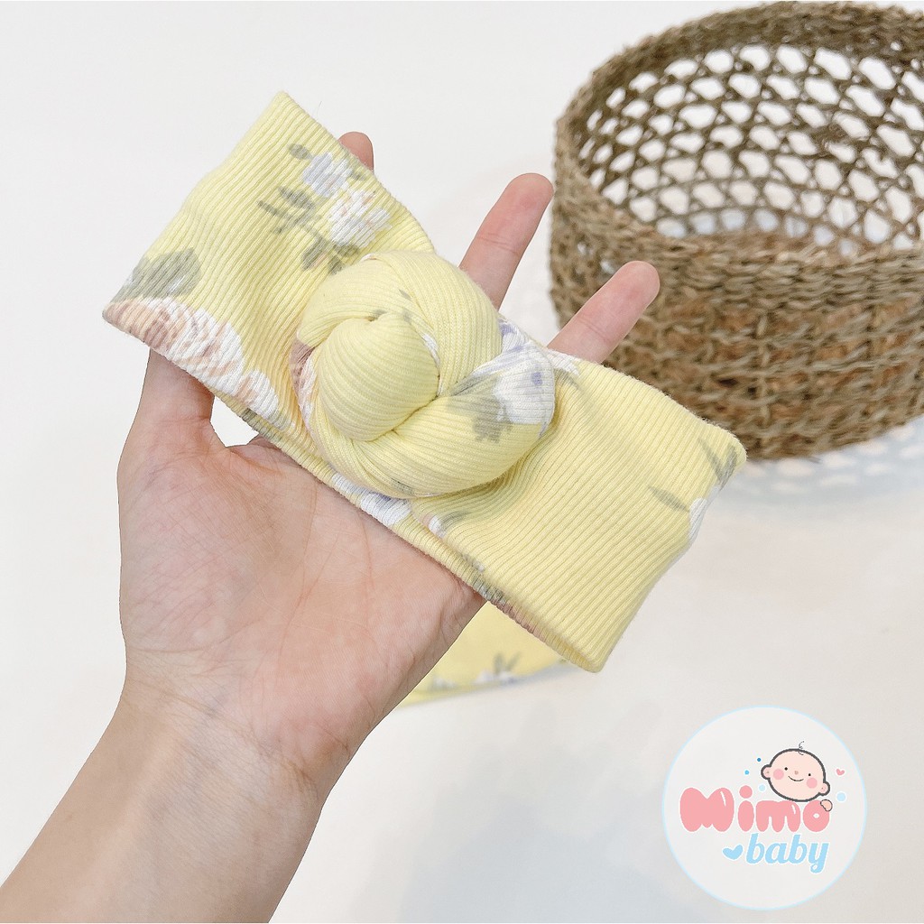 Băng đô bản to xoắn ốc cho bé - vải thoáng khí mềm mại Mimo Baby BD05