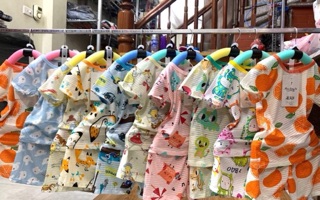 Combo 5 bộ cotton sợi tre cho bé