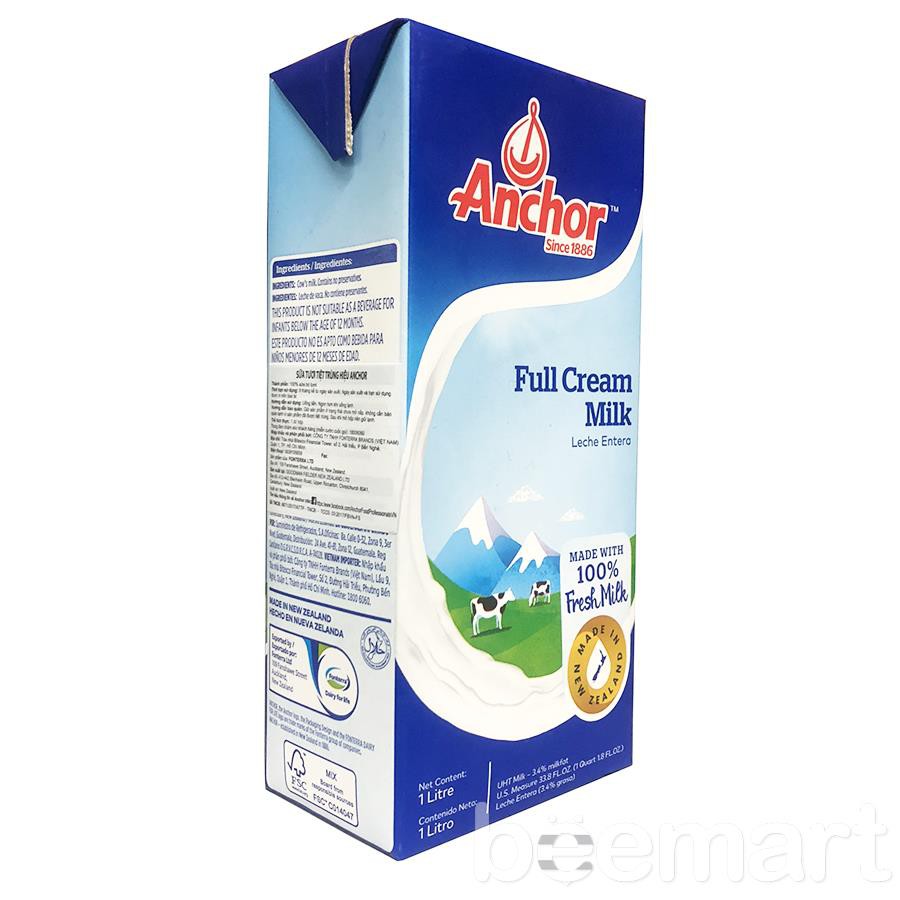 Sữa tươi Anchor nguyên kem nhập khẩu từ New Zealand