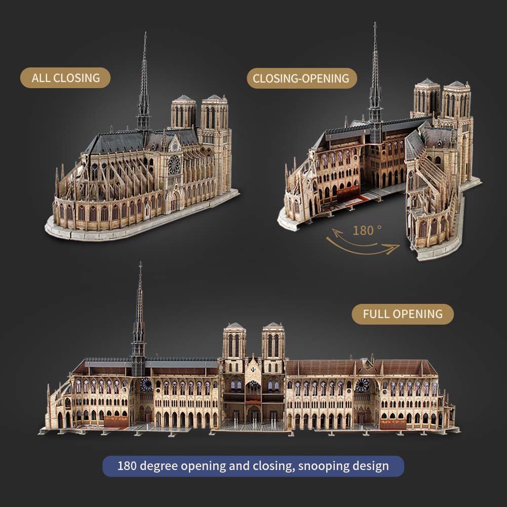 Mô hình giấy 3D CubicFun - Notre Dame de Paris (MC260h) cực đại