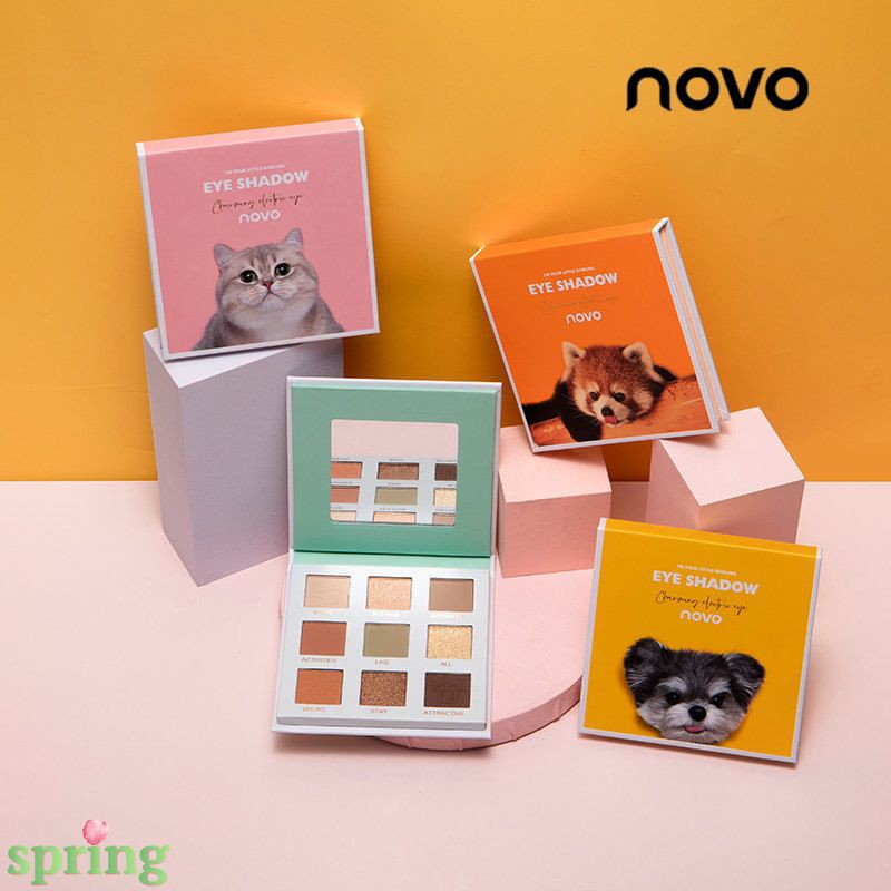 (Hàng Mới Về) Bảng Phấn Mắt 9 Màu Ánh Ngọc Trai Nhung Mịn Không Thấm Nước