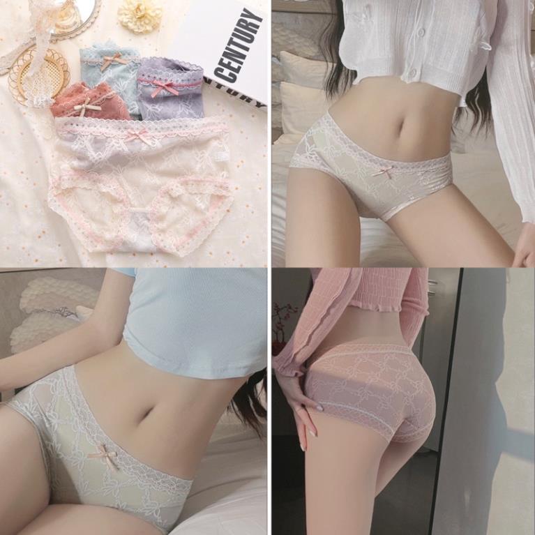 Quần Lót Nữ Softie ❤️ Tàng Hình Xuyên Thấu Ren Hoa Cao Cấp 2033