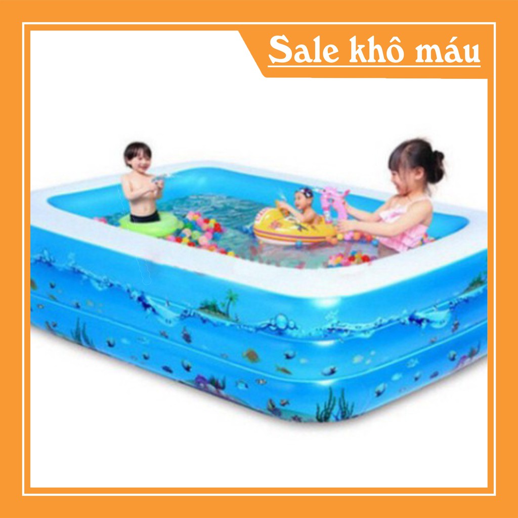 BỂ BƠI PHAO BƠI 1,2M/1,3M/1,5M/1,8M/2,1M CHỮ NHẬT 3 TẦNG