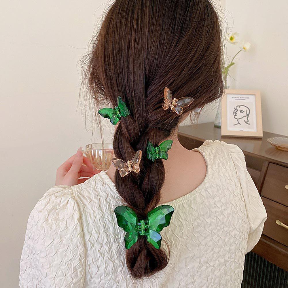 Kẹp Càng Cua / Cua Bằng Nhựa Trong Suốt Thanh Lịch Cho Nữ