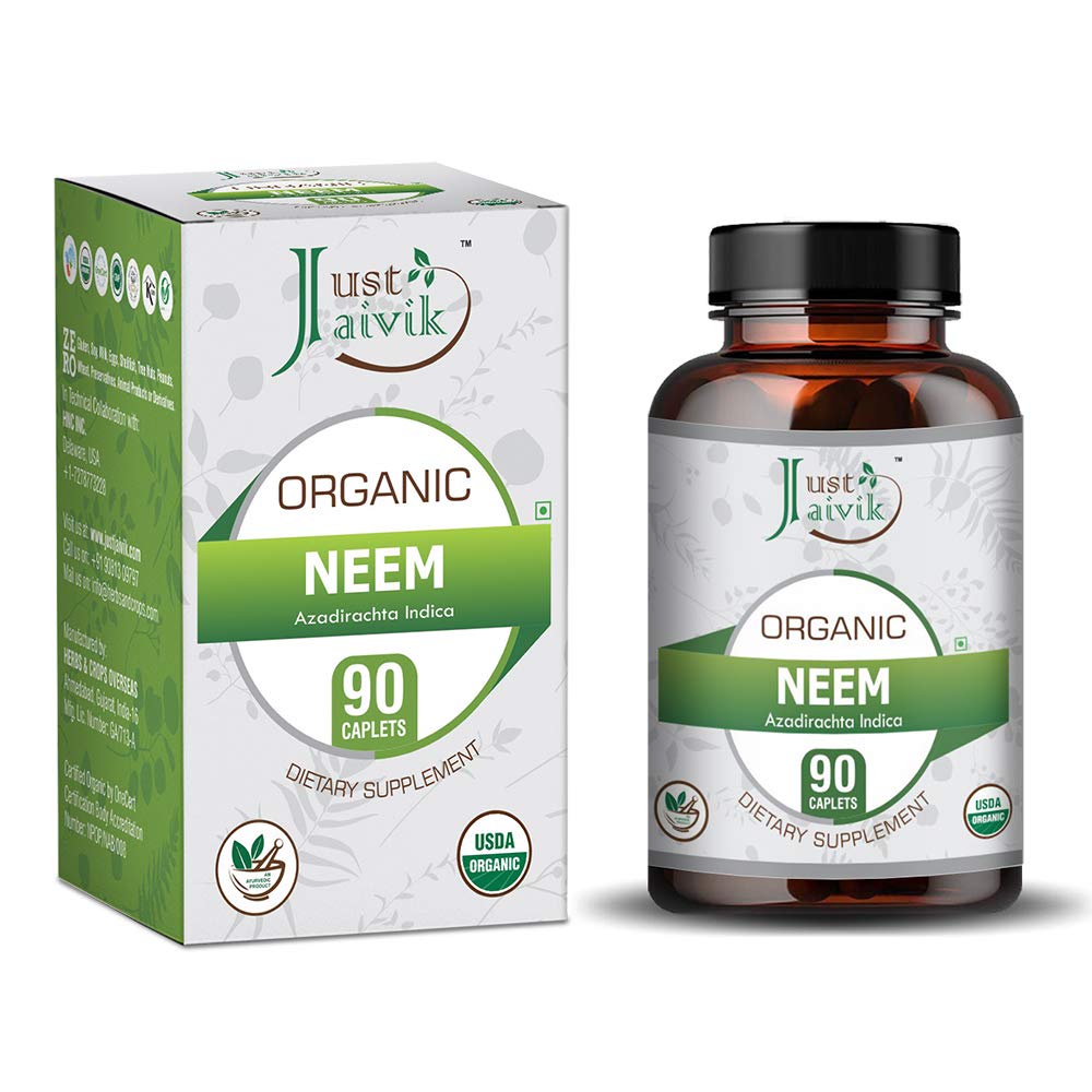Just Jaivik Neem 750mg - Sạch mụn, đẹp da, nuôi dưỡng và bảo vệ làn da
